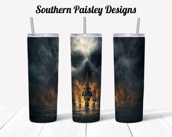 15 oz Skinny Tumbler polka dots red & Polaroid  design Straight and Tapered  Full Wrap   Sublimation Commercial use included
