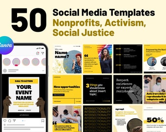 event planner business cards 50 Social Media Templates | Activists, Nonprofits, Community Organizers, Grassroots, Social Justice | Instagram Facebook Posts | Canva