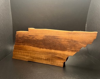 Custom State-Shaped Wooden Trays - Walnut, Oak, Maple - Personalized Engraving Available