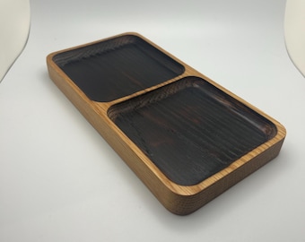 Shou Sugi Ban Oak Tray: Charred Wood Japanese Serving Tray