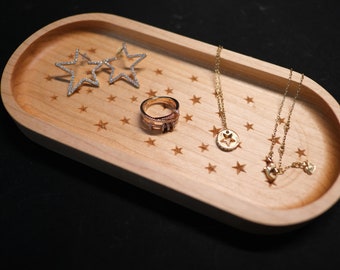 Wood Jewelry tray | Walnut Dish | Oval Tray | Ring Dish | Maple tray | Walnut Tray | Custom wood tray