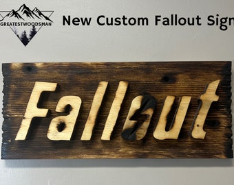 Fallout Custom Wood Sign - Made to order | Fallout 3 | Fallout 4 | Fallout New Vegas | Fallout 76