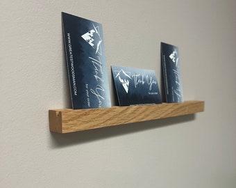 Narrow Minimalist picture shelf - place to display Polaroids, collectable cards, pictures
