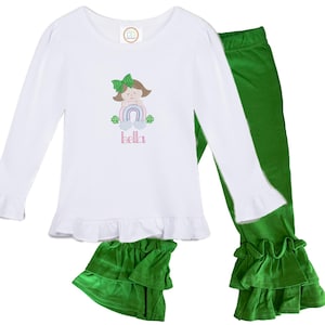 St. Patrick&#39;s Day rainbow girls&#39; outfit long