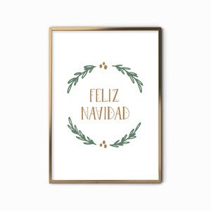Feliz Navidad Print,  Christmas Prints in Spanish, Christmas Decor, Christmas Wall Art, Christmas Printable DIGITAL DOWNLOAD