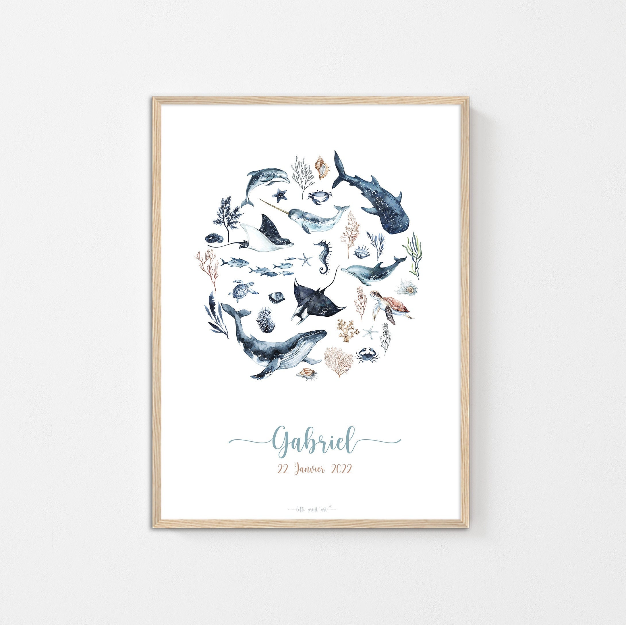 Affiche Naissance Personnalisée, Poster Prénom Bébé, Cadeau Naissance, Déco Chambre Bébé, Birth Poster, Baby Name Print, Baby Gift
