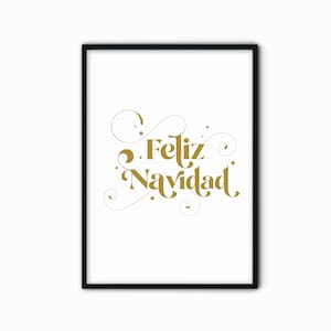 Feliz Navidad Print,  Christmas Prints in Spanish, Christmas Decor, Christmas Wall Art, Christmas Printable DIGITAL DOWNLOAD