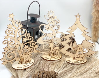 Personalized Wooden Christmas Tree My First Christmas