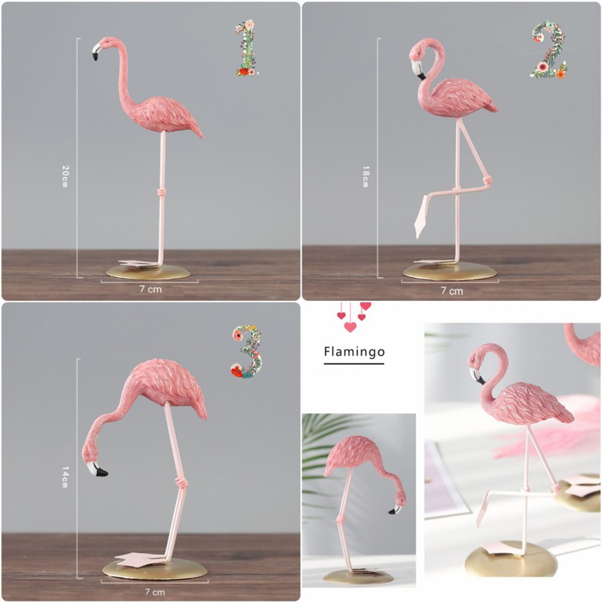 Flamingo Statue Pink Home Decoration Sculpture Etsy