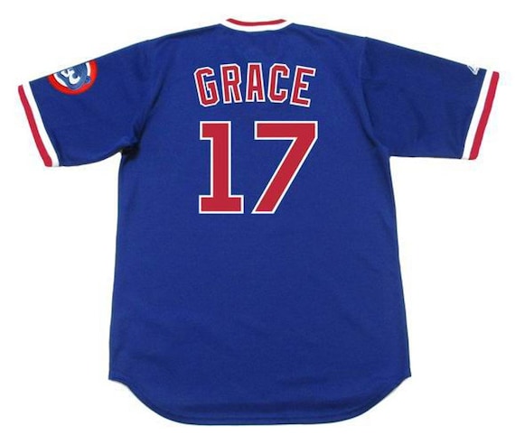 Mark Grace Chicago Cubs 1989 Cooperstown Baseball Throwback 