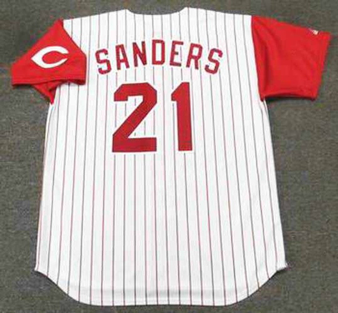 Deion Sanders Men's Cincinnati Reds Alternate Jersey - Red Authentic