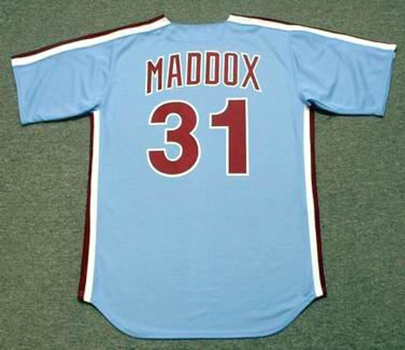 Garry Maddox Philadelphia Phillies 1980 Cooperstown Away 