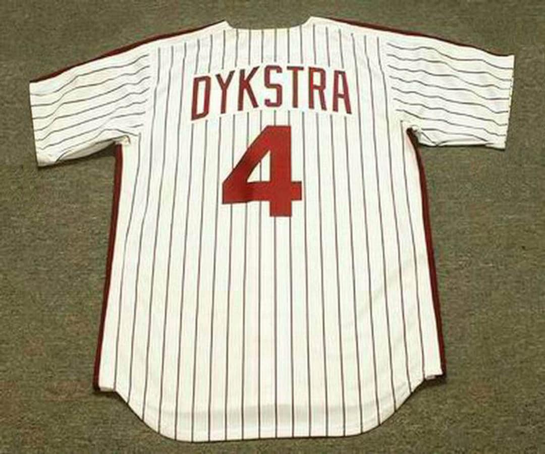 Authentic Lenny Dykstra Philadelphia Phillies 1991 Pullover Jersey