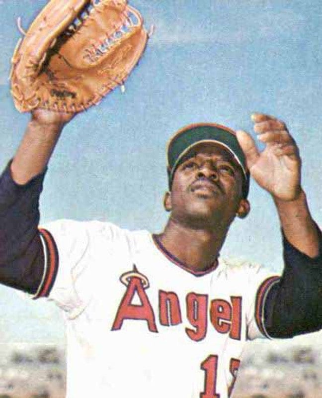 Mickey Rivers California Angels 1975 Home Baseball Throwback 