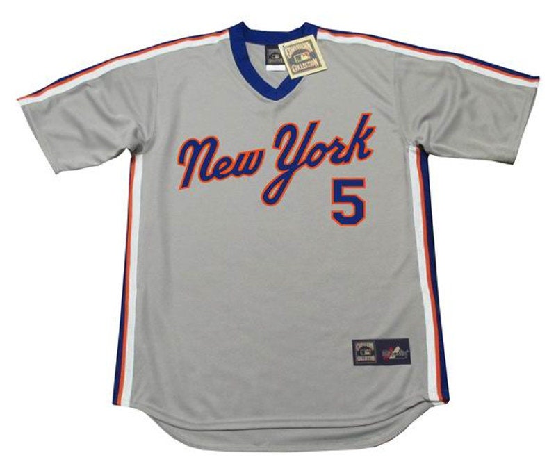 Vintage 90s New York Mets Pinstripe Baseball Jersey Authentic Sewn Rawlings