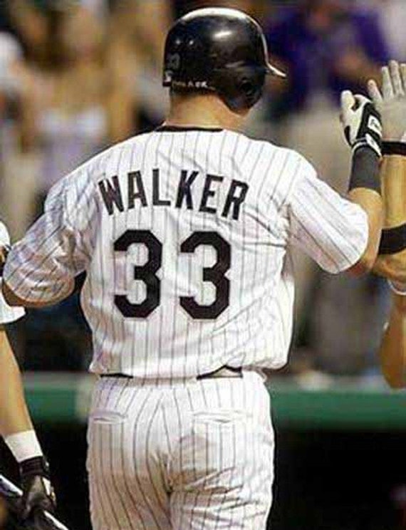 Larry Walker Colorado Rockies 2001 Home Baseball Throwback 