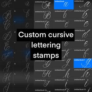 Custom Cursive lettering stamps