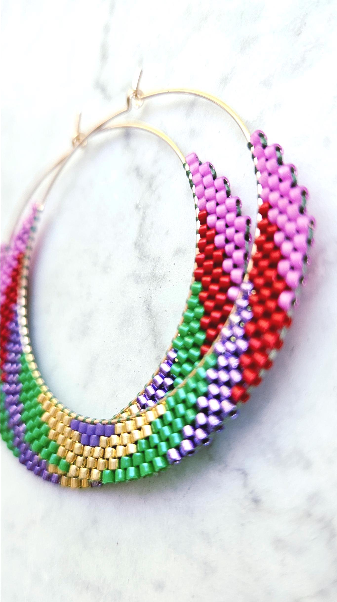 Clips boucles d'oreilles pastilles colorées en pâte - France