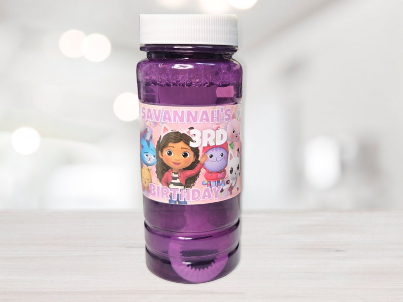Custom Bubble Labels Kid's Personalized Party Favors Etsy