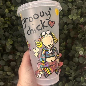 90s babe personalised 24oz cold cup / reusable cup / 90s vibes / tumblers / gifts for her / 90s / retro / groovy chic