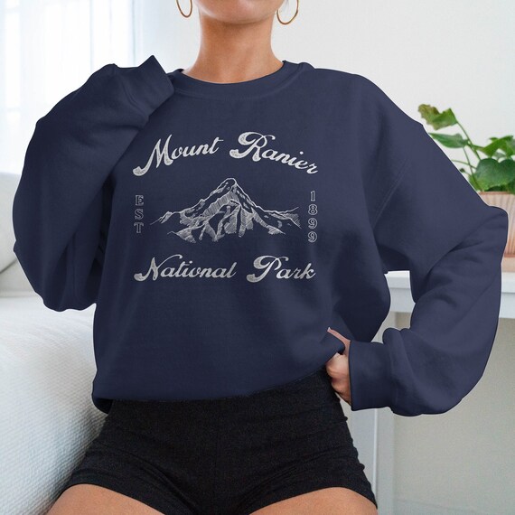 Mount Rainier Sweatshirt National Park Sweater Washington - Etsy