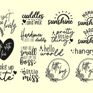 Baby Svg Bundle Cricut Baby Girl Svg Baby Boy Svg Newborn Svg Baby Onesie Svg New Baby Svg Toddler Funny Baby Sayings Silhouette Cut File image 3