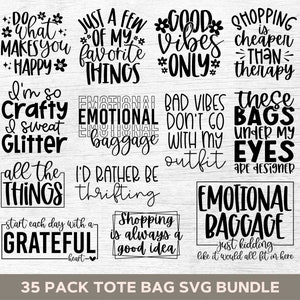 Pacchetto Svg divertente borsa tote, citazioni borsa tote Svg, detti borsa tote Svg, borsa tote Png, borsa mamma Svg, borsa mercato Svg, file tagliati per Cricut