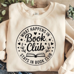 Book Club SVG | Projekt dla miłośnika książek | Plik do wycinania bibliofilów dla Cricut i Silhouette | Koszulka, kubek, torba | Natychmiastowe pobranie cyfrowe