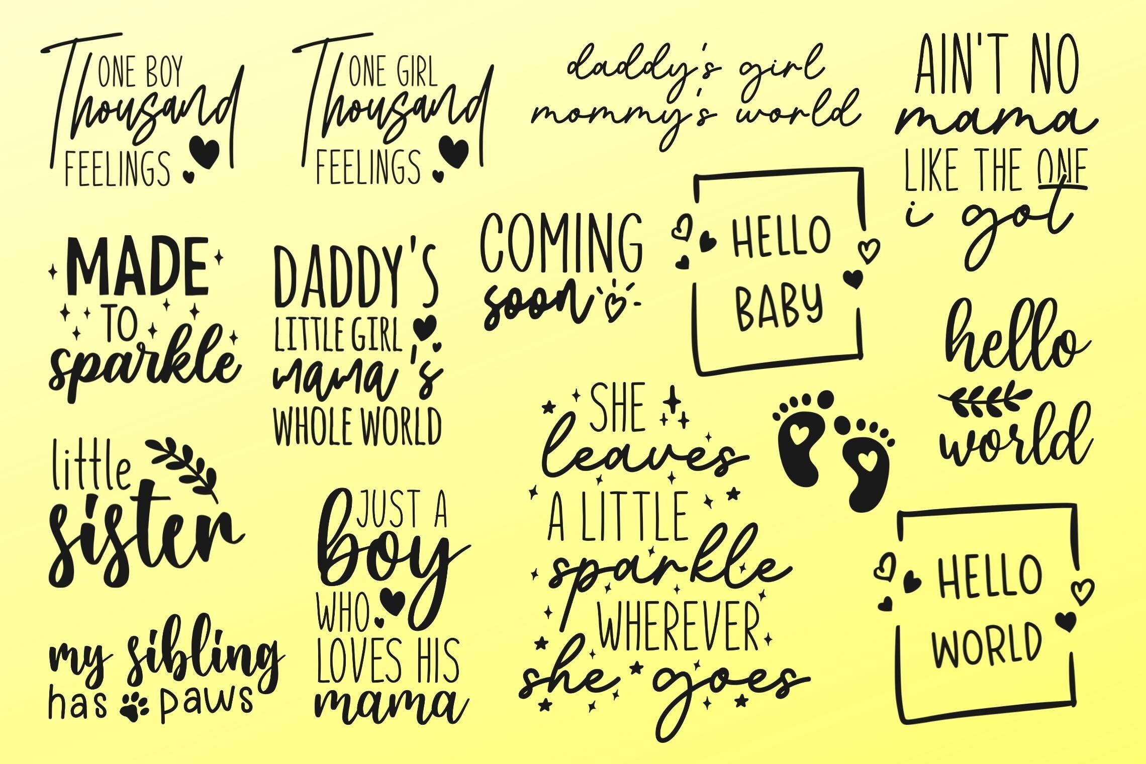 Baby Svg Bundle Cricut Baby Girl Svg Baby Boy Svg Newborn Svg - Etsy