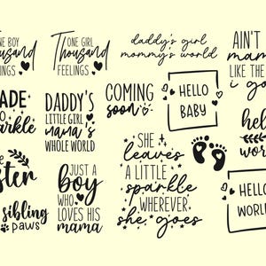 Baby Svg Bundle Cricut Baby Girl Svg Baby Boy Svg Newborn Svg Baby Onesie Svg New Baby Svg Toddler Funny Baby Sayings Silhouette Cut File image 4