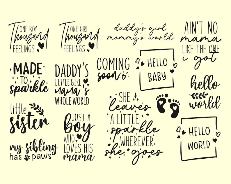 Baby Svg Bundle Cricut Baby Girl Svg Baby Boy Svg Newborn Svg Baby Onesie Svg New Baby Svg Toddler Funny Baby Sayings Silhouette Cut File image 4