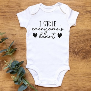I Stole Everyone&#39;s Heart Svg, Baby Svg, Baby Girl Svg, Baby Boy Svg, Baby Onesie Svg, Newborn Svg, New Baby Svg, Silhouette Cut File Cricut