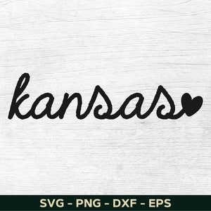 Kansas Svg, Kansas Png, Kansas Shirt Svg Design,  Kansas Lover Svg, State Svg File For Cricut, Cut File, Silhouette