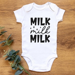 Milk Milk Milk Svg, Baby Svg, Baby Girl Svg, Baby Boy Svg, Baby Onesie Svg, Newborn Svg, New Baby Svg Toddler Svg Silhouette Cut File Cricut
