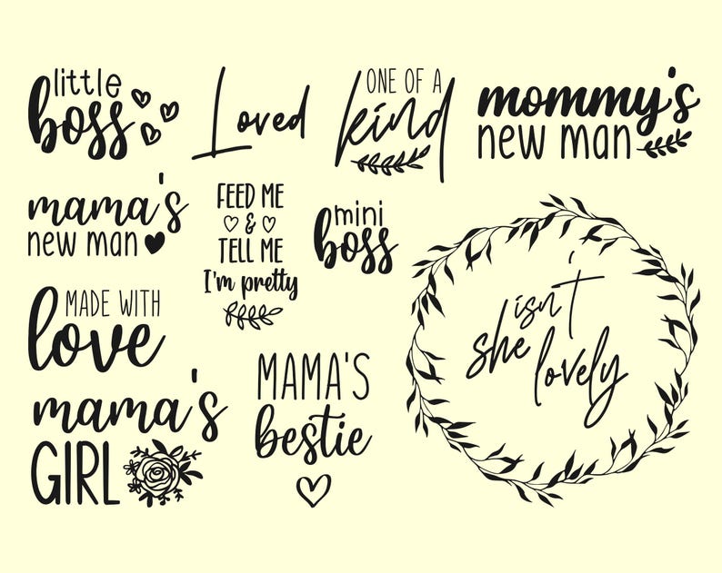 Baby Svg Bundle Cricut Baby Girl Svg Baby Boy Svg Newborn Svg Baby Onesie Svg New Baby Svg Toddler Funny Baby Sayings Silhouette Cut File image 6