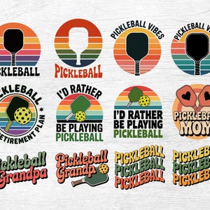 Pickleball Svg Bundle, Pickleball Player Shirt Png Design, Funny, Paddle, Pickle Ball, Cut File, Cricut, Silhouette, Digital Download image 8