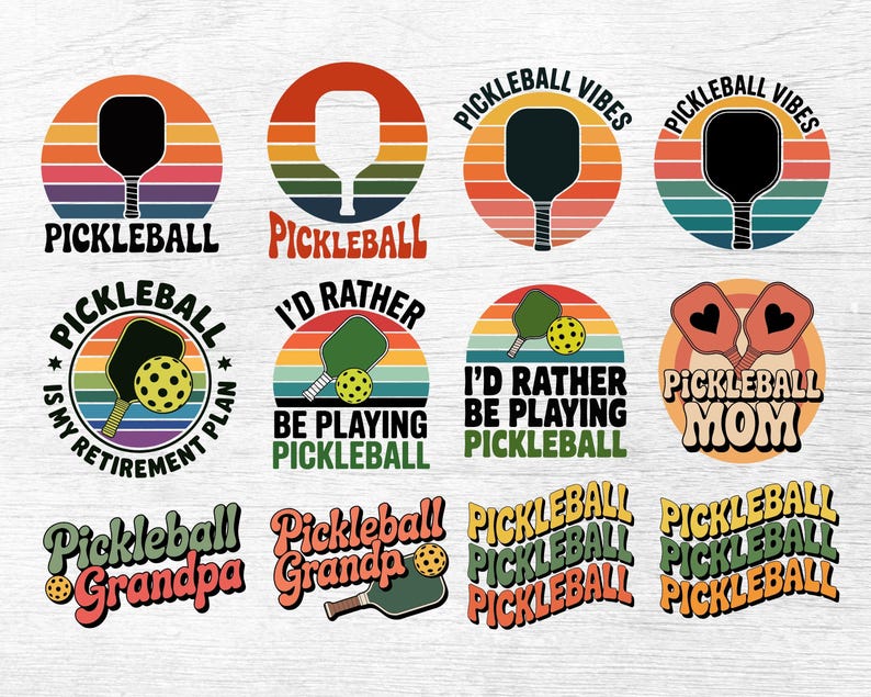 Pickleball Svg Bundle, Pickleball Player Shirt Png Design, Funny, Paddle, Pickle Ball, Cut File, Cricut, Silhouette, Digital Download image 8