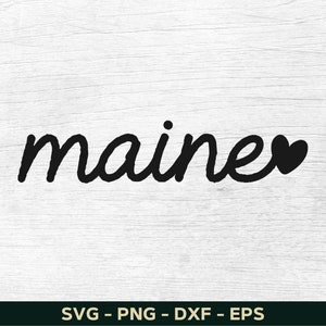 Maine Svg, Maine Png, Maine Shirt Svg Design,  Maine Lover Svg, State Svg File For Cricut, Cut File, Silhouette