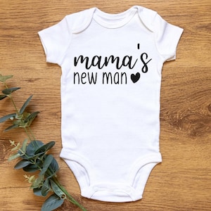 Mama's New Man Svg, Baby Svg, Baby Boy Svg, Baby Onesie Svg, Newborn Svg, New Baby Svg Toddler Svg Funny Saying Silhouette Cut File Cricut