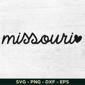 Missouri Svg, Missouri Png, Missouri Shirt Svg Design, Missouri Lover Svg, State Svg Datei für Cricut, Cut File, Silhouette