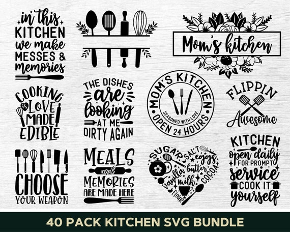 Baking SVG Bundle, Funny kitchen quotes