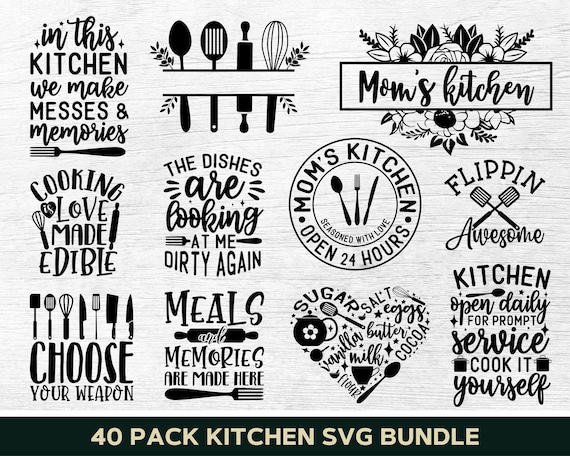 Funny Kitchen Svg Quotes Cooking Sayings Bundle Png Cutting -  Sweden