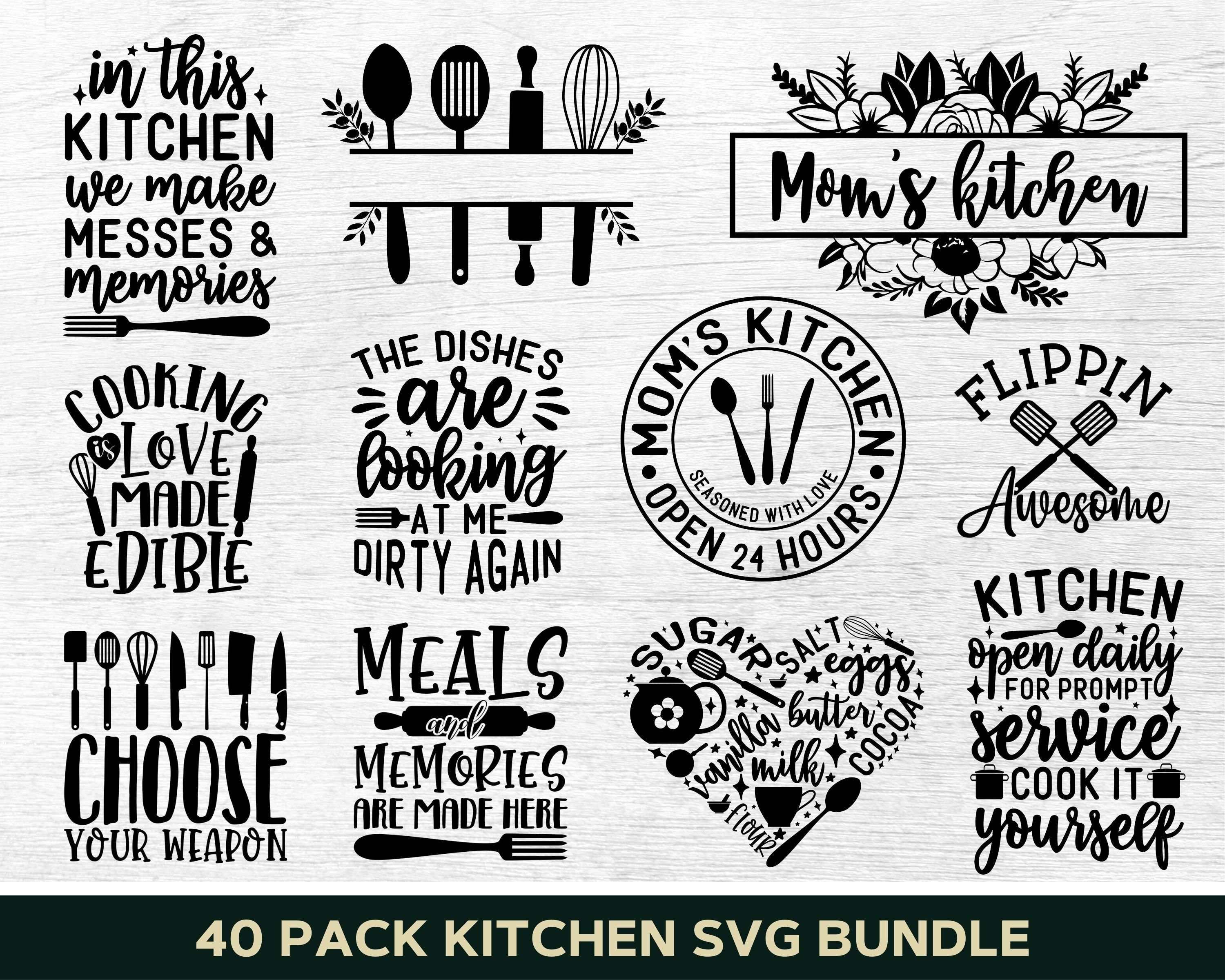 Kitchen Accessories Cooking SVG Bundle