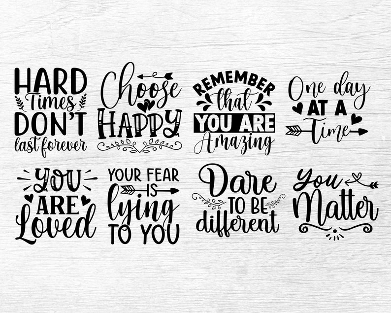 Mental Health Svg Bundle, Self Love Svg, Motivational Svg ...