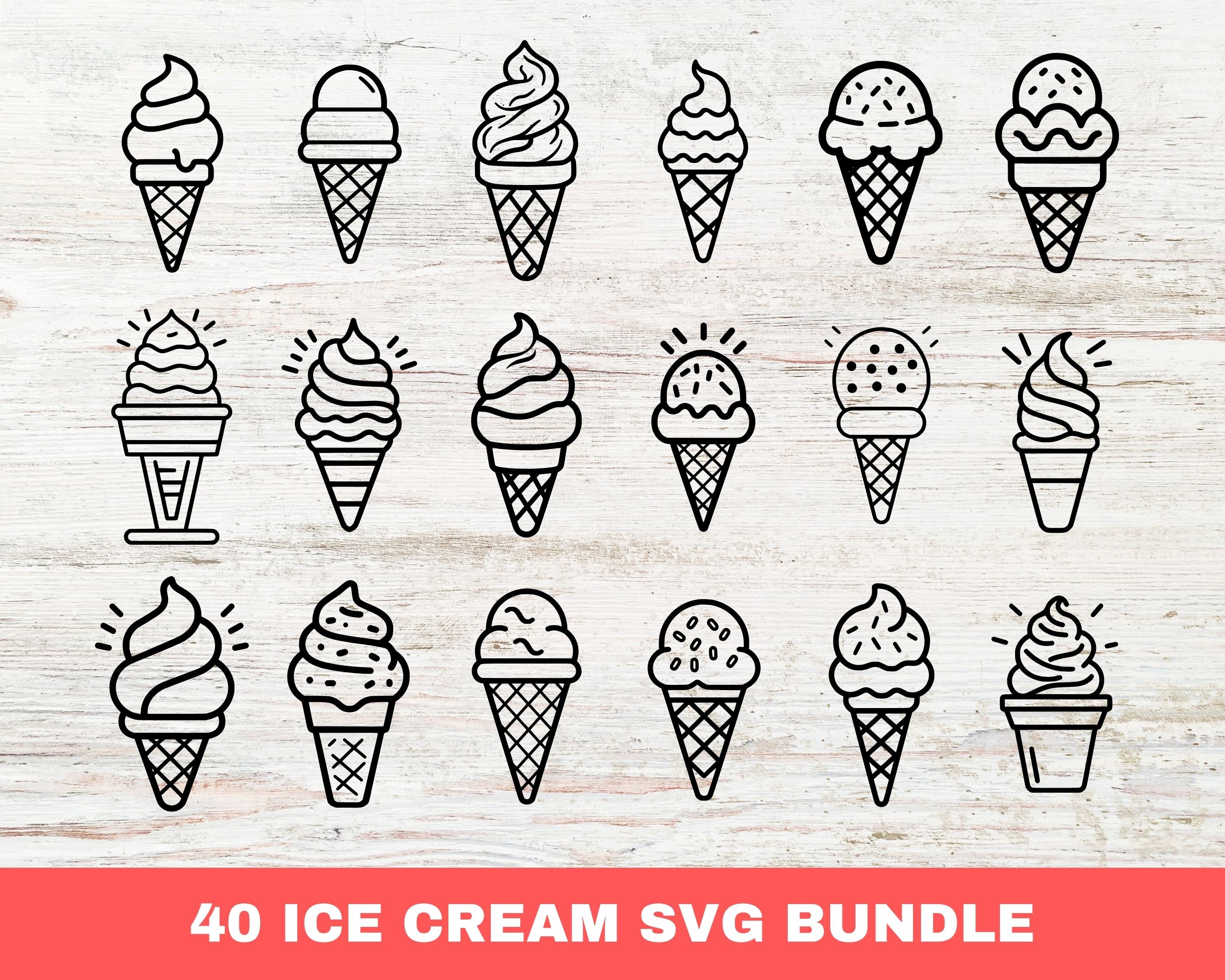 Ice cream svg - Etsy België, image size:3000x2400