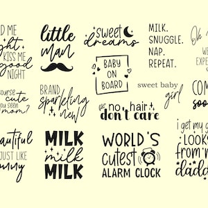 Baby Svg Bundle Cricut Baby Girl Svg Baby Boy Svg Newborn Svg Baby Onesie Svg New Baby Svg Toddler Funny Baby Sayings Silhouette Cut File image 2