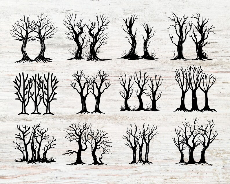 Spooky Tree Svg Bundle, Spooky Trees Png File, Spooky Trees Clip Art ...