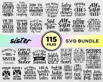 Big Sister Svg Bundle, Sister Quotes Svg, Sisterhood Svg, Funny Sister Svg Files For Cricut, Sister Sayings Svg Design, Cut File, Silhouette