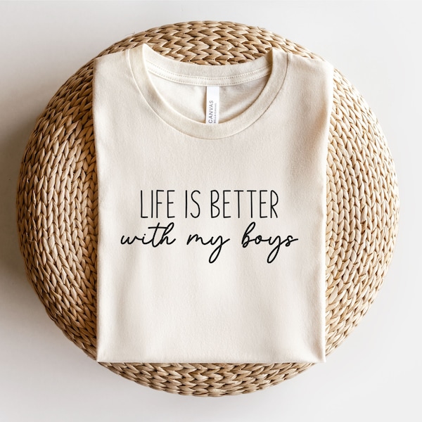 Life Is Better With My Boys Svg, Mom Svg, Mom Life Svg, Mama Svg, Funny Mom Svg, Mom Sayings Svg, Mom Quotes Png Silhouette Cut File Cricut