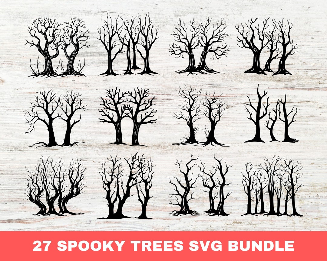 Spooky Tree Svg Bundle, Spooky Trees Png File, Spooky Trees Clip Art ...